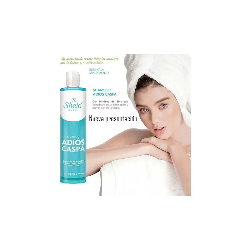 Shampoo Adios A La Caspa Shelo Nabel 530ml. 2 Piezas