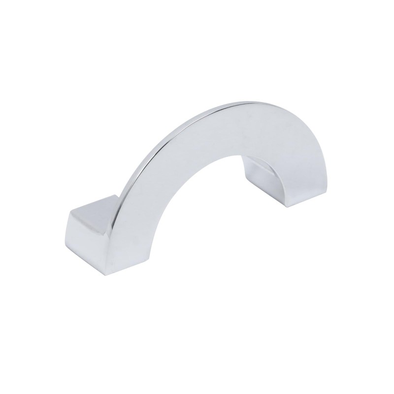 Geesatis 2 Pcs Semicircle Cabinet Handles Wardrobe Drawer Nickel Brushed