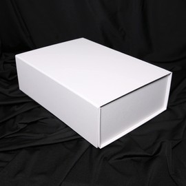 Luxury Gift Box for Presents, White x1 Magnetic Gift Boxes - Size 28x20x9cm, Folding Gift Box for Birthday Wedding Anniversary Valentines etc (White - 1 Box)