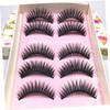 minkissy X-34 Handmade Fake Eyelashes 5 Pairs Long Thick Natural