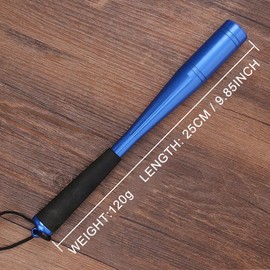 CRAZY SHARK Fishing Priest, Fishing Bat, Aluminum Alloy Fish Knock Tool with Foam Handle and Lanyard, 25cm (Blue)