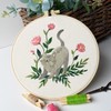 Myfelicity Cat Embroidery Kit 3 Patterns Fabric Threads Needles Hoops