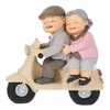 Gatuida 1Pc Elderly Couple Figurine Hand Painted Resin Statue Romantic