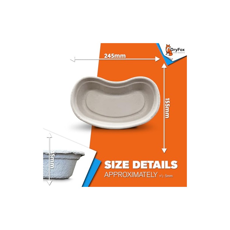 DryFox Pulp Disposable Kidney Dish 700ml / 0.7L | 80