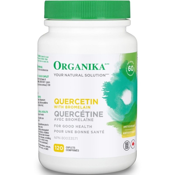 Organika Quercetin With Bromelain 500mg, 60 Caplets