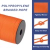 Sourcing Map 4mm Polypropylene Braided Rope, 100m Nylon Rope, Dark