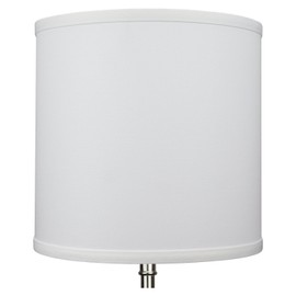 FenchelShades.com 10" Top Diameter x 10" Bottom Diameter 10" Height Fabric Drum Lampshade Spider Attachment (Linen White)