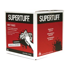 Trimaco 10817 SuperTuff White T-Shirt Rags, Knit 4lb Box, 128 Fl Oz