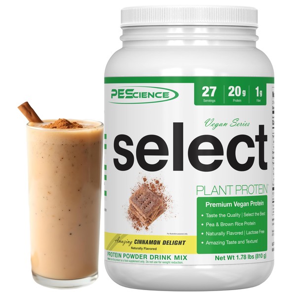 PEScience PEScience Select Vegan Plant Based Protein Powder, Cinnamon Delight,