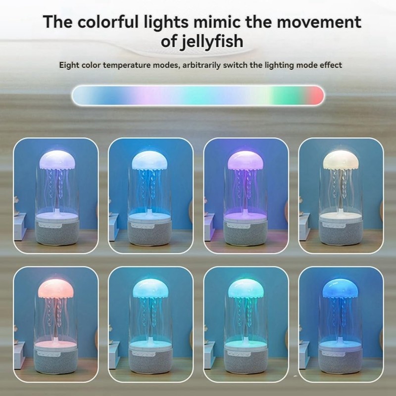 ZENWORYS Jellyfish Lamp Bluetooth Speaker Colorful Portable HiFi Stereo with