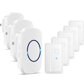 Door Chime When Door Opens, FullHouse Door Sensor Wireless Entry Alarm with 1000ft Range, 60 Chimes and 5 Volume Levels for Business/Store/Home/Office