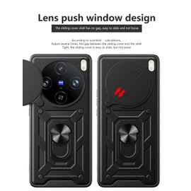 Compatible with Vivo X200 Pro 5G Case Cover,with Slide Camera Lens Cover Compatible with Vivo X200 Pro 5G V2405A V2405DA Case Pink