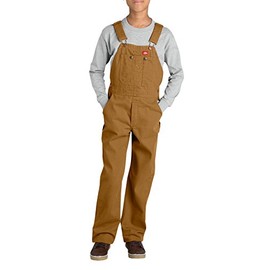 Dickies Big Boys' Duck Bib Overall, Brown Duck, X-Large (18/20)