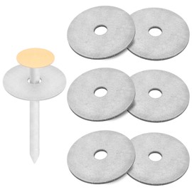 Survey Markers Stakes Stainless Washers for Low Profile Property Line Ground Boundary Marker Metal XL 4" - 6 Pack