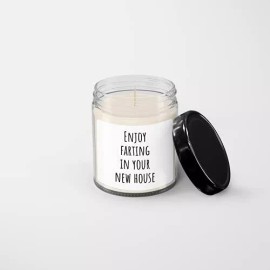SpreadPassion Enjoy Farting in Your New House Candle - Soy Wax Candle - Hand Poured Candle