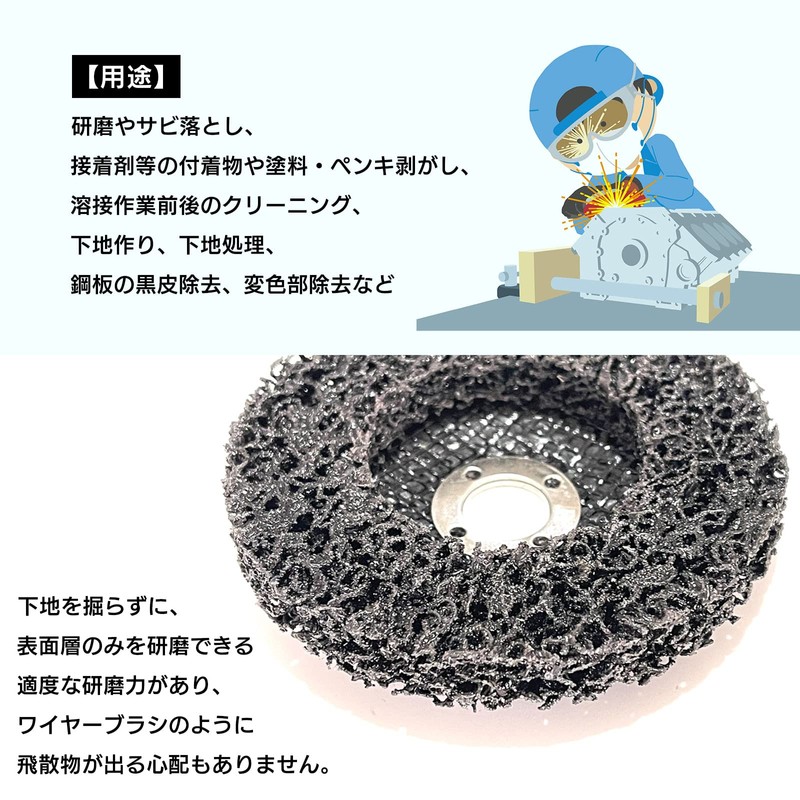 S-NET SN-346-CD Cleaning Polishing Disc Rust Removal Grinding DIY Matte