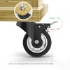 COOWOO 3" Stem Caster Wheels with Safety Dual Locking, 1/2"