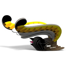 Eugy Lyre Bird 3D Puzzle - 15 Piece Eco-Friendly Educational Toy Puzzle for Boys, Girls & Kids Ages 6+