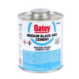 Oatey 30902 ABS Medium Cement, Black, 32-Ounce, 32 oz, 32 Ounce