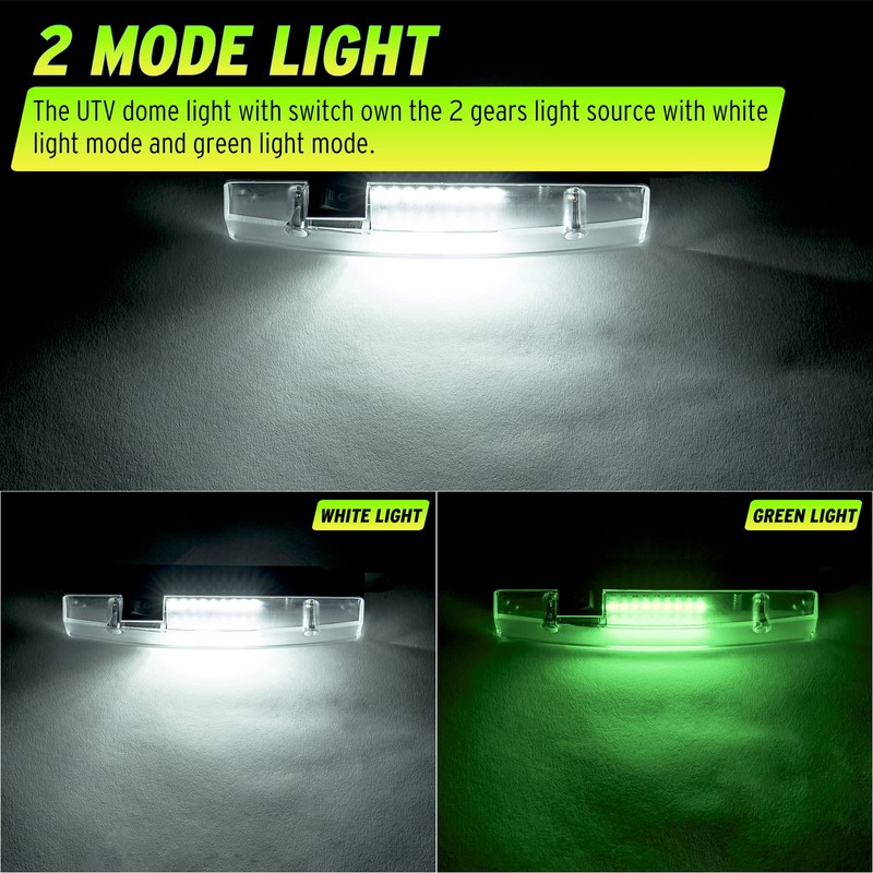 YCHOW-TECH UTV Interior Light Universal Roll Bar Mount LED Light