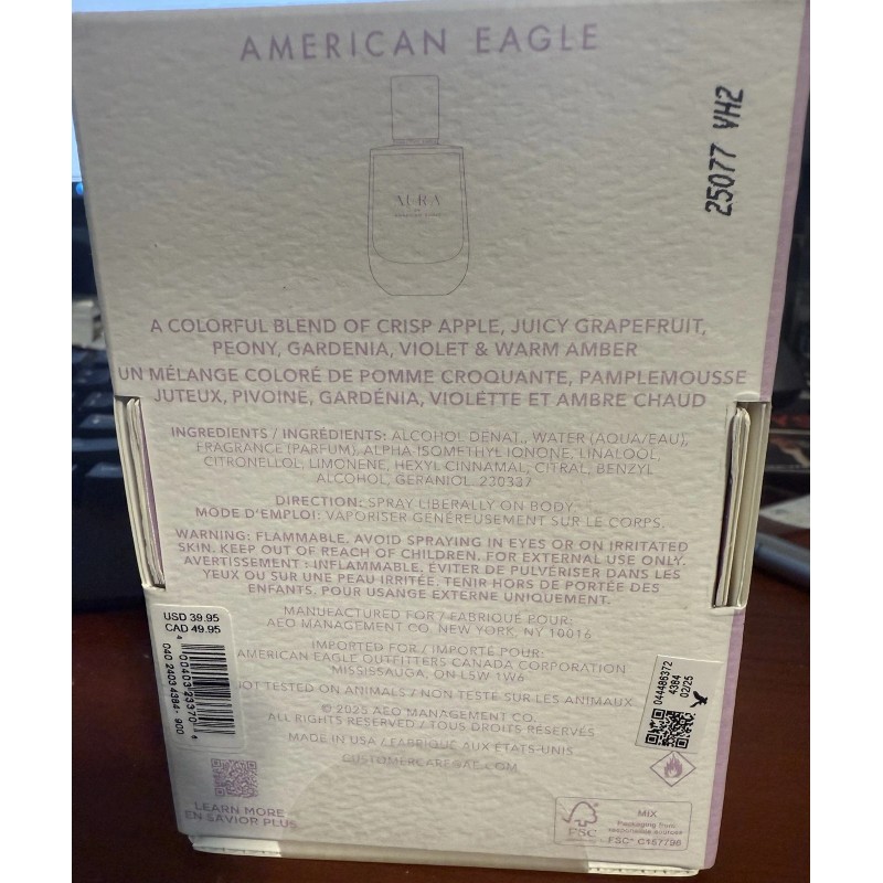 American Eagle Outfitters *AURA * Eau De Parfum 1.7oz Women’s