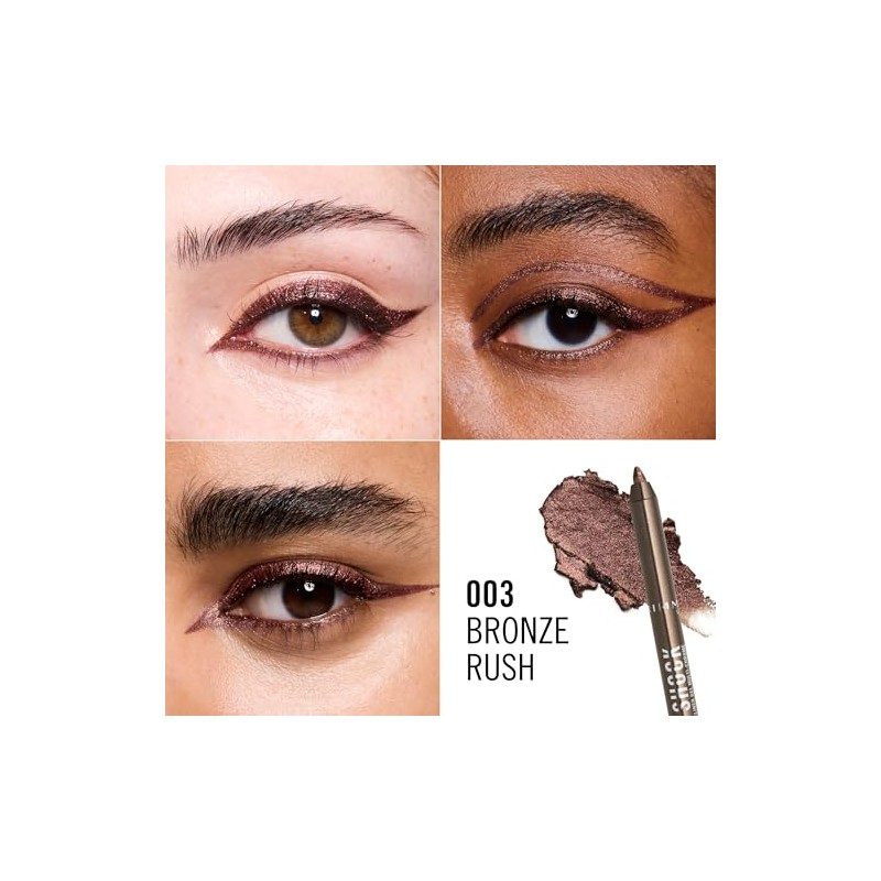 Rimmel Thrillseeker Shimmer Shock Eyeliner, 003 Bronze Rush, Multi-Chrome Gel