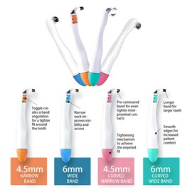 Dental Pro Matrix Bands Interproximal Metal Matrices System Adjustable Matrix Ring for Molar/Premolar Restoration (10PCS 6MM Standard)