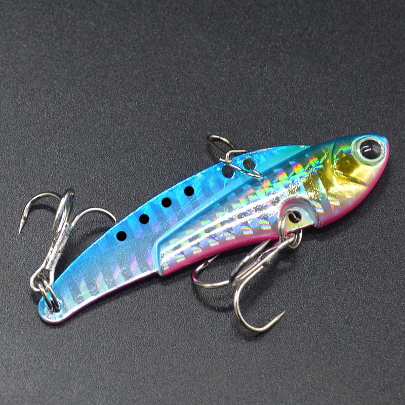 OriGlam 3 Stück Metall Hart VIB Angelköder Schiffbruch Löffel Jigging