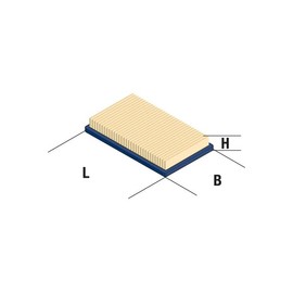 Flat Air Filter 136.5 x 80 x 35 mm for Briggs & Stratton Lawnmowers