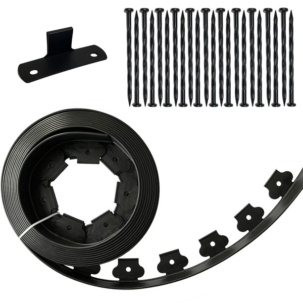 Landscape Edging Kit Black 20 ft Lawn Edging Include 20
