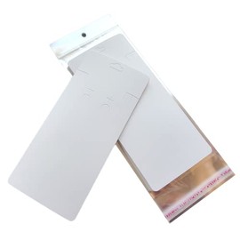 50 x Jewellery Display Cards Large White Necklace Bracelet Earring & Bags 19.5cm