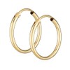 NKlaus Pair of 585 Yellow Gold Hoop Earrings Round Gold