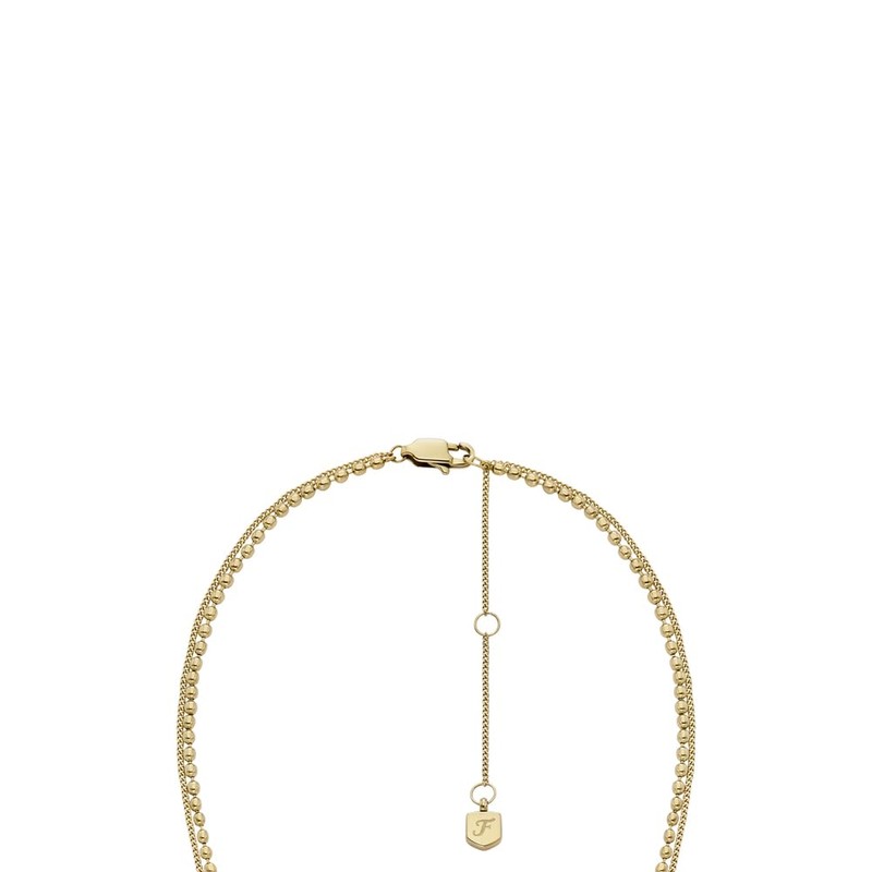 Fossil Women's Sutton Gold Stainless Steel Necklace, JF04792710