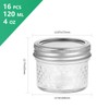 LinTimes 4oz Glass Jam Jars, Mason Canning Jars With Regular