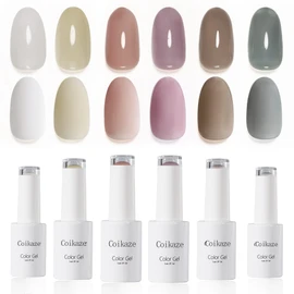 Gel Nails Coikaze Color Gel, Nail Color, Nail Art, Sheer Color Gel, UV/LED Compatible, 6 Colors, 0.3 fl oz (10 ml)