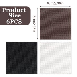Qianyu 6pcs High Heels Patch Rubber Sole Repair Tips Square Boot Heel Replacement Shoe Heel Repair Kit Tread Repairs Stickers Non-Slip Heels Protectors Tread Pad Accessories for Women