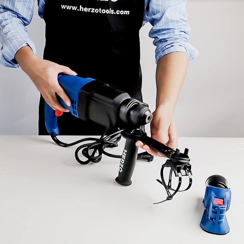HERZO Drill Dust Collector, Dust Extraction for Hammer Drill, Compatible
