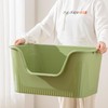 SpaceTime Large Cat Litter Box with High Sides,Cat Boxes for
