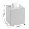JLAMBOM PU Leather Tissue Box Cover Square Tissue Box Holder