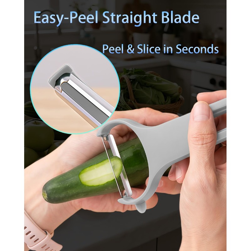 HEYCROWN Vegetable Peeler Set 3-Piece Potato Peelers for Veggie, Fruit