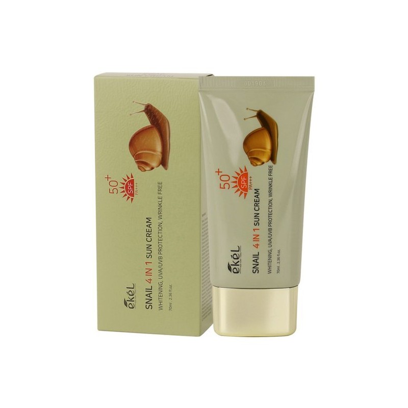 Ekel Snail Four-in-One Sun Cream 70ml SPF50+PA+++ / 이켈 달팽이
