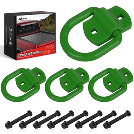 Nilight 4 PCS D Ring Tie Down Anchor 1/2" Heavy Duty Rings with Screws Bolts on Trailer Truck Bed Cargo 12000 Lbs Break Strength Hook Green
