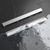 28 Inch Brushed Stainless Steel Tile Insert Invisible Linear Floor