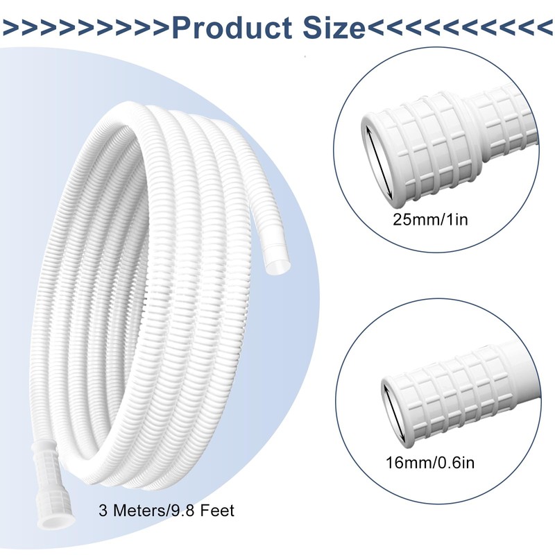 Universal Dehumidifier Drain Hose 10 Feet Air Conditioner Hose with