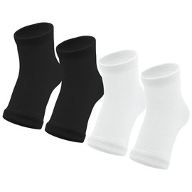 2 Pairs Vented Moisturizing Heel Socks,Skin Softening Footcare Treatment Socks, Gel Lined Toeless Socks for Cracked Heels, Dry Feet, Foot Alluses