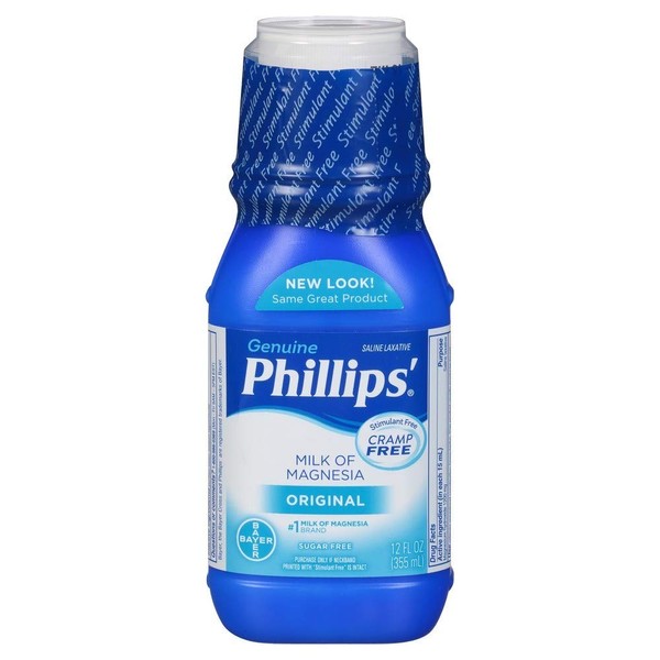 Phillips' Milk of Magnesia, Laxative, Original, 4 Ounce (Pack of 6) - Packaging May Vary