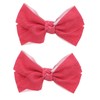 Small Canvas Hair Accessory Bow-Set of 2-Red
