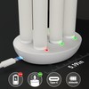 Patiphan Rechargeable Flameless Taper Candles with Charging Station, 6 Pcs