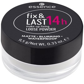 essence fix & last 14h make-up fixing loose powder, transparent, long-lasting, fixing, shine-absorbing, matte, vegan, oil-free, waterproof, perfume, pack of 1 (9.5 g)