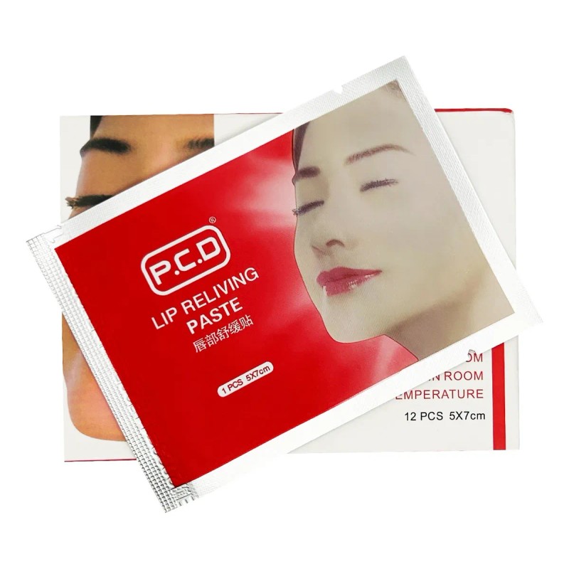 6 Parches Anestesia Crema Previa Micropigmentación Labios
